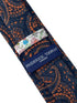 black & orange paisley  100% cotton tie